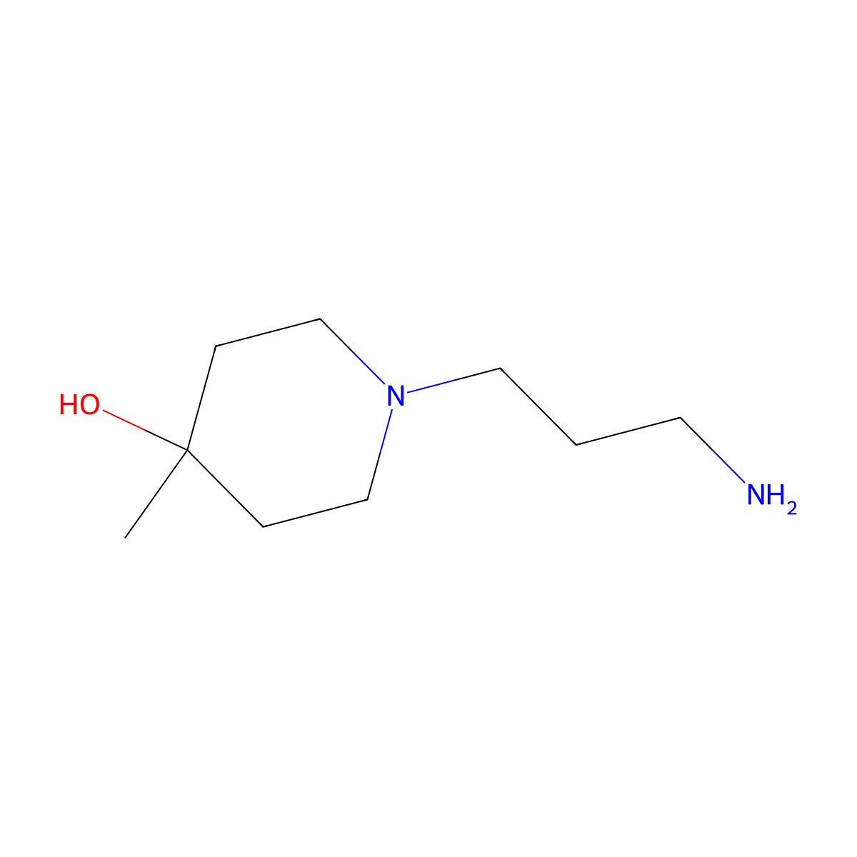 1-(3-Aminopropyl)-4-methylpiperidin-4-ol molecular structure, CAS 1513180-25-0
