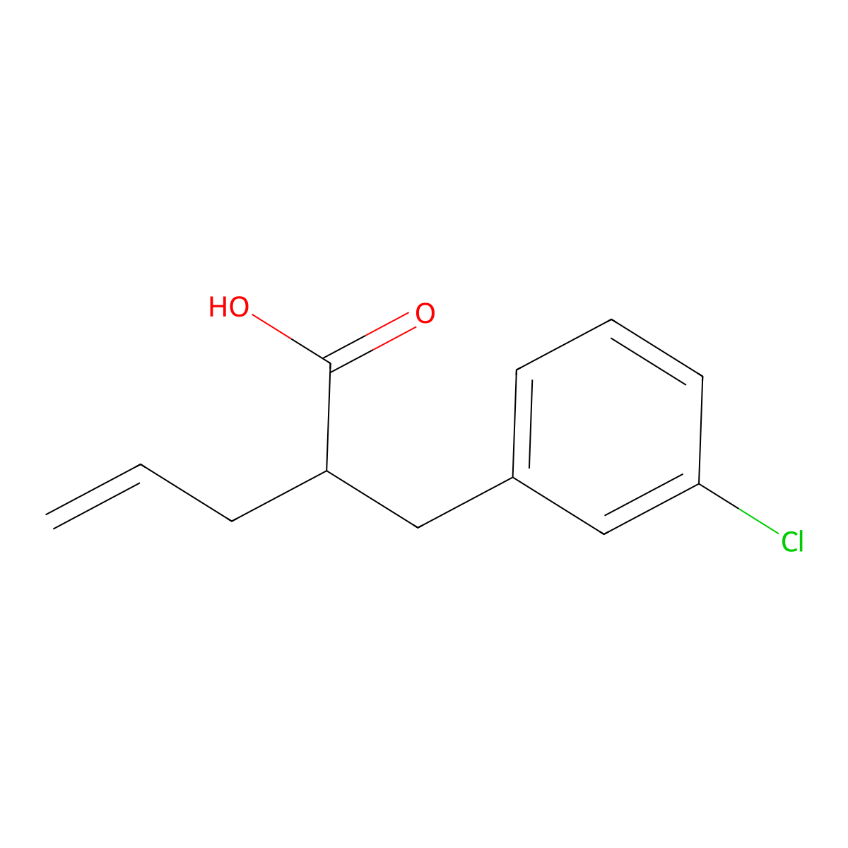 2-(3-Chlorobenzyl)pent-4-enoic acid molecular structure, CAS 1513186-01-0