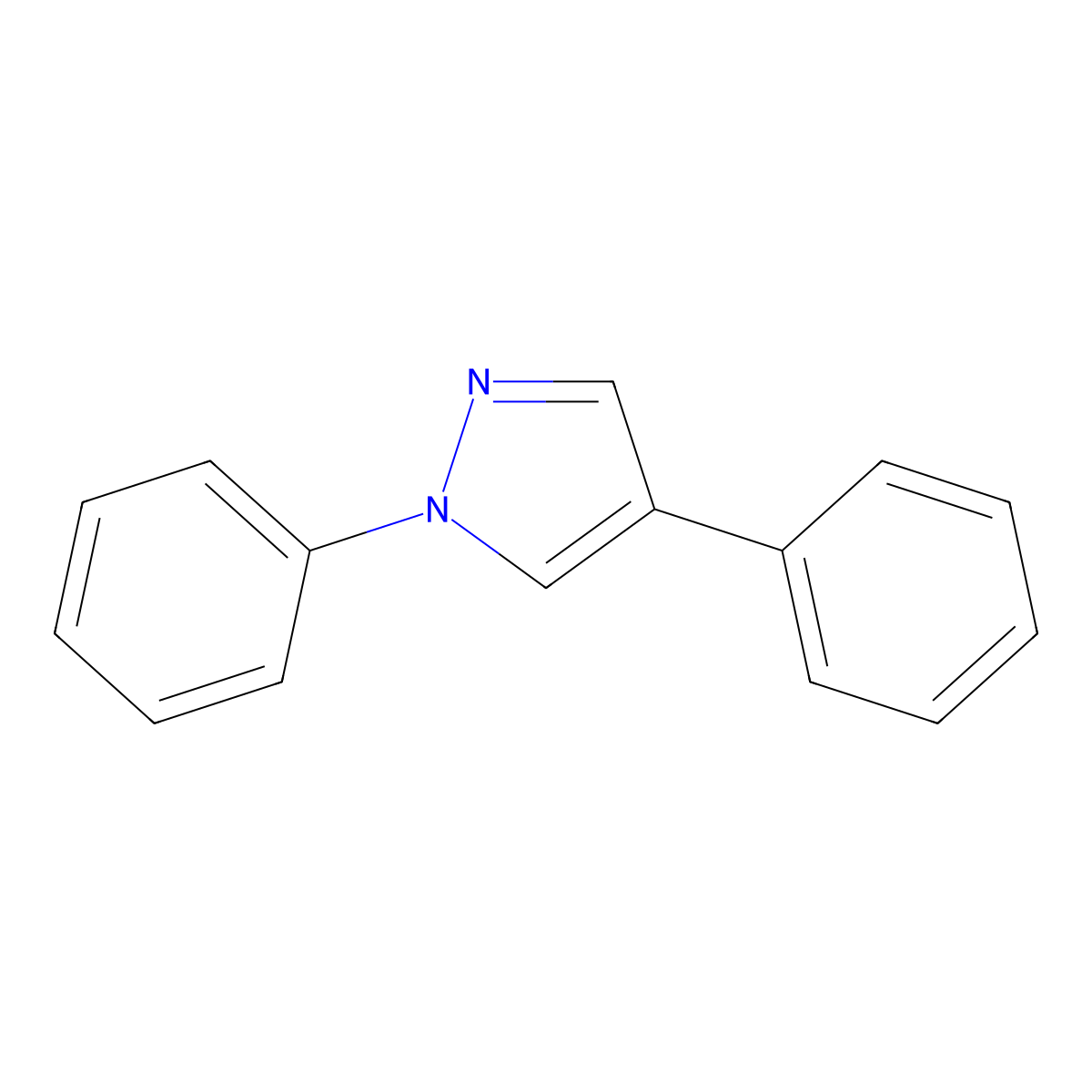 1,4-Diphenylpyrazole molecular structure, CAS 15132-01-1