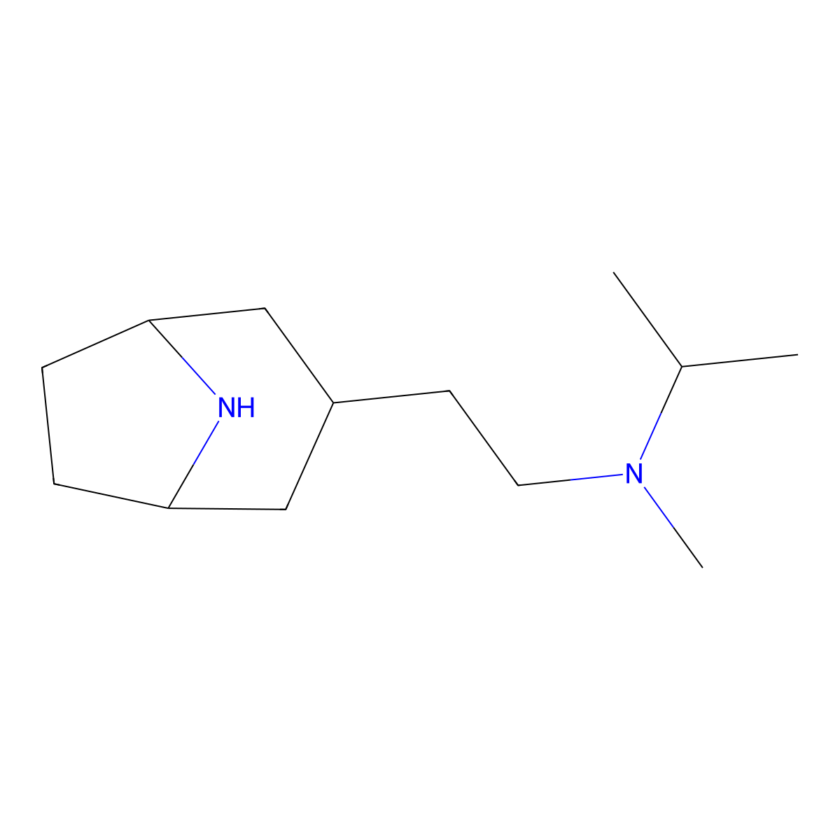 (2-{8-Azabicyclo[3.2.1]octan-3-yl}ethyl)(methyl)(propan-2-yl)amine molecular structure, CAS 1513209-78-3