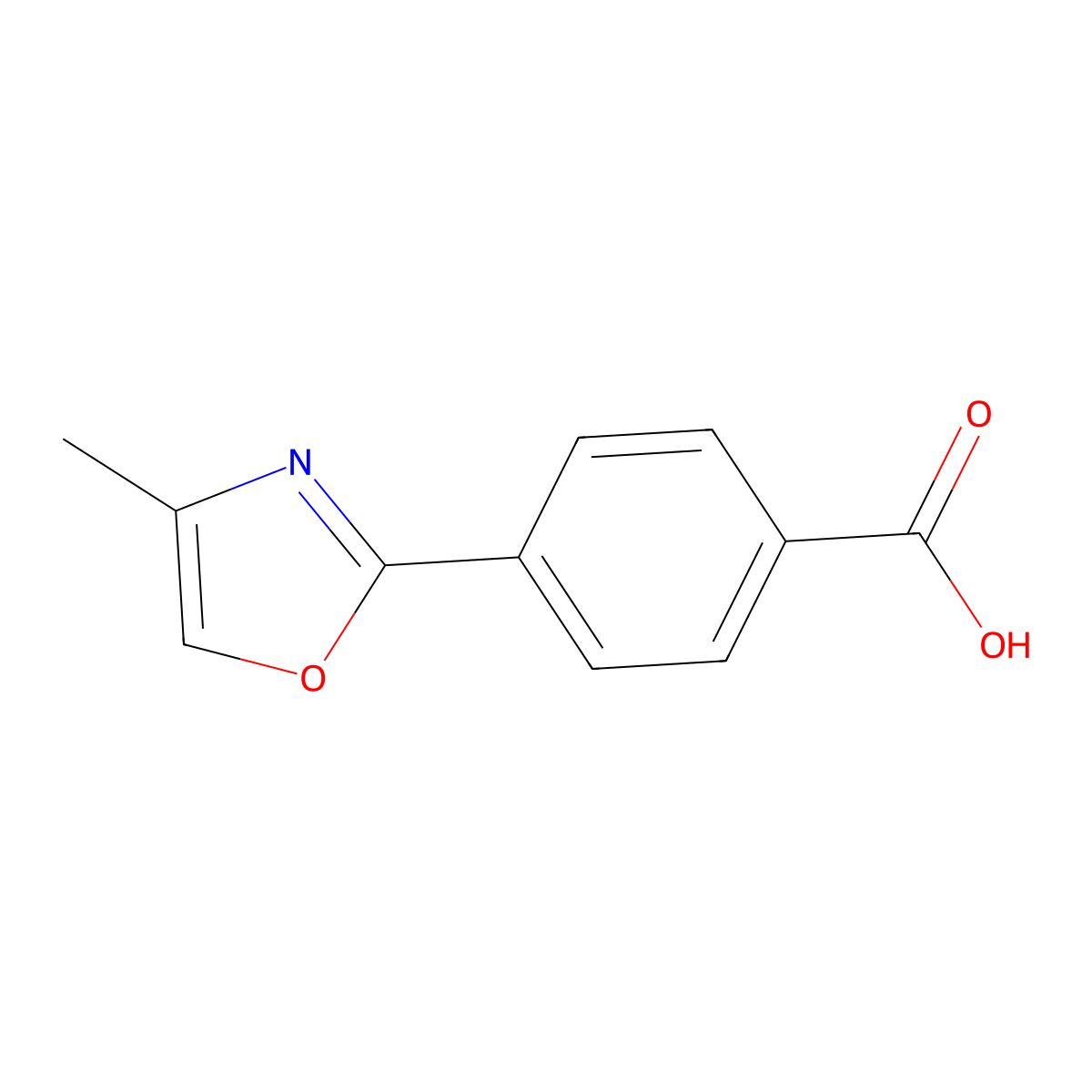 4-(4-Methyl-1,3-oxazol-2-yl)benzoicacid molecular structure, CAS 1513214-68-0