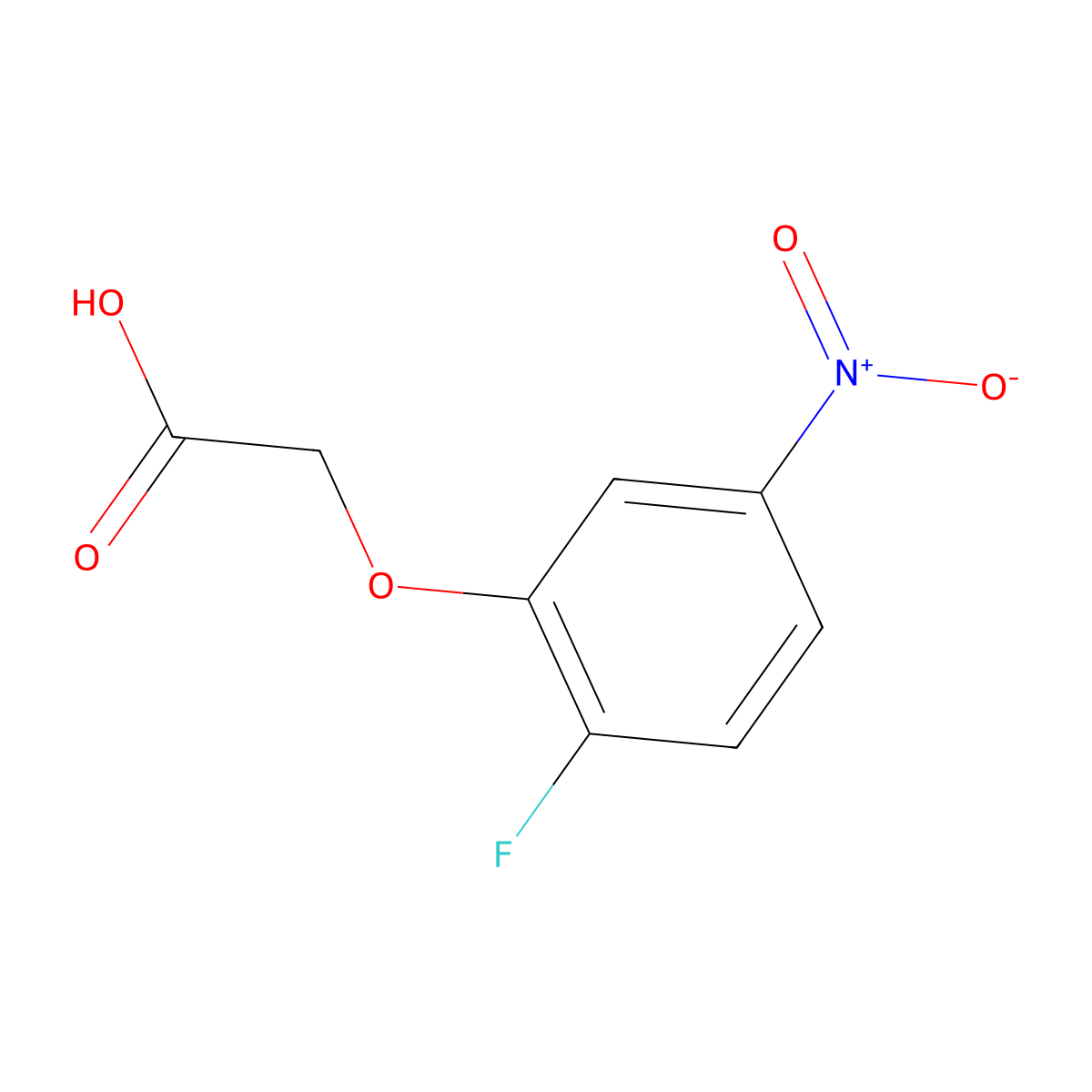 2-(2-Fluoro-5-nitrophenoxy)acetic acid molecular structure, CAS 1513216-18-6