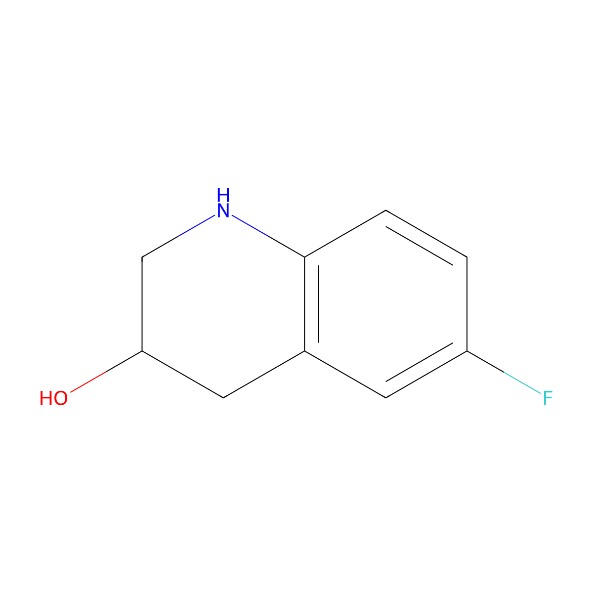 6-Fluoro-1,2,3,4-tetrahydroquinolin-3-ol molecular structure, CAS 1513216-64-2