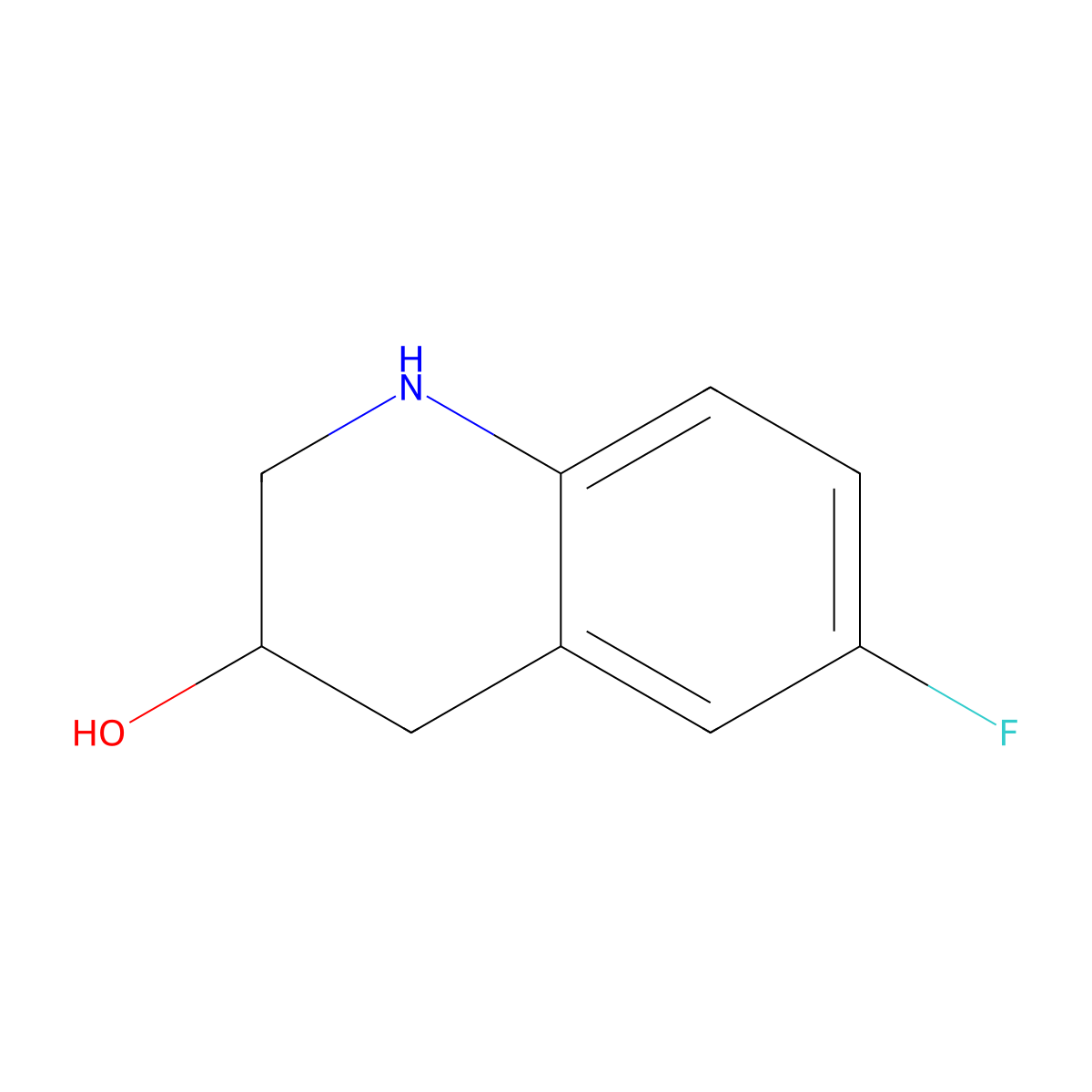6-Fluoro-1,2,3,4-tetrahydroquinolin-3-ol molecular structure, CAS 1513216-64-2