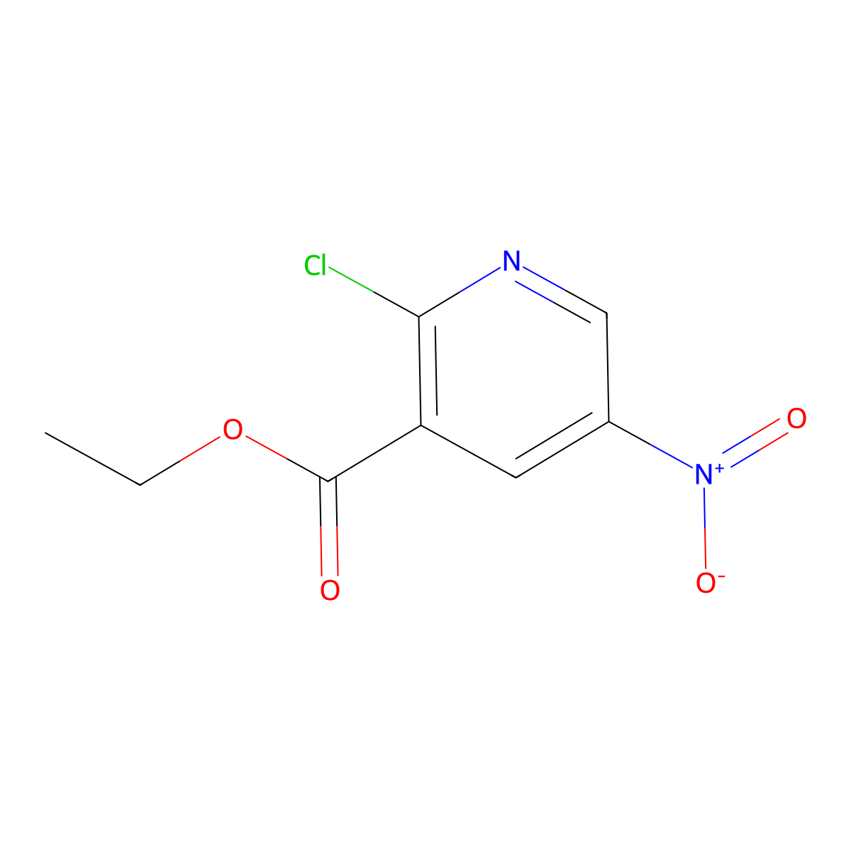 Ethyl 2-chloro-5-nitronicotinate molecular structure, CAS 151322-83-7