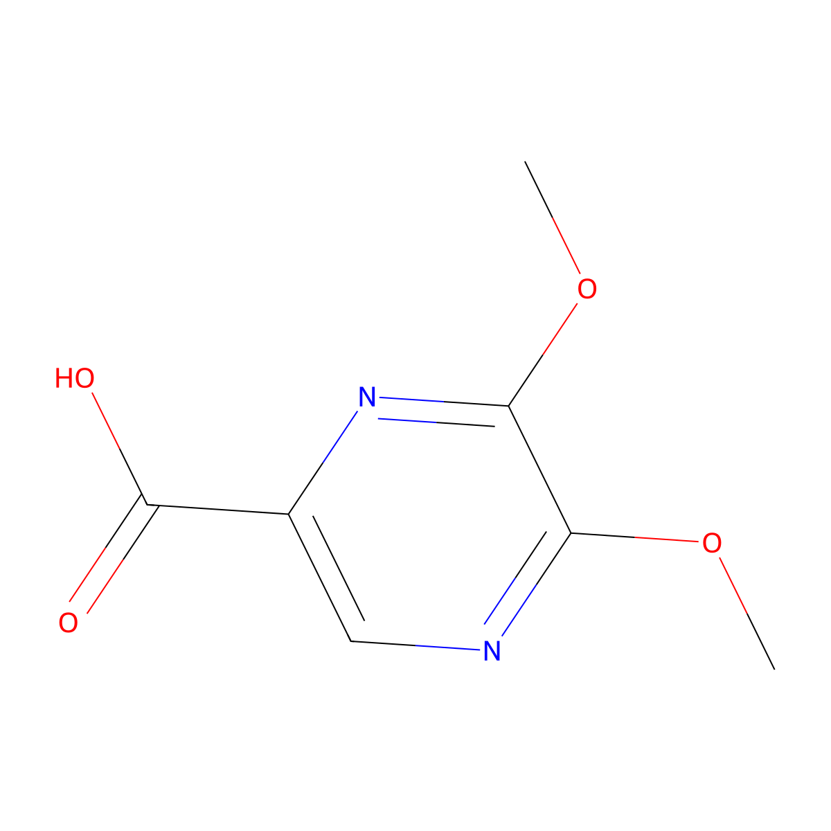 5,6-Dimethoxypyrazine-2-carboxylicacid molecular structure, CAS 1513223-19-2