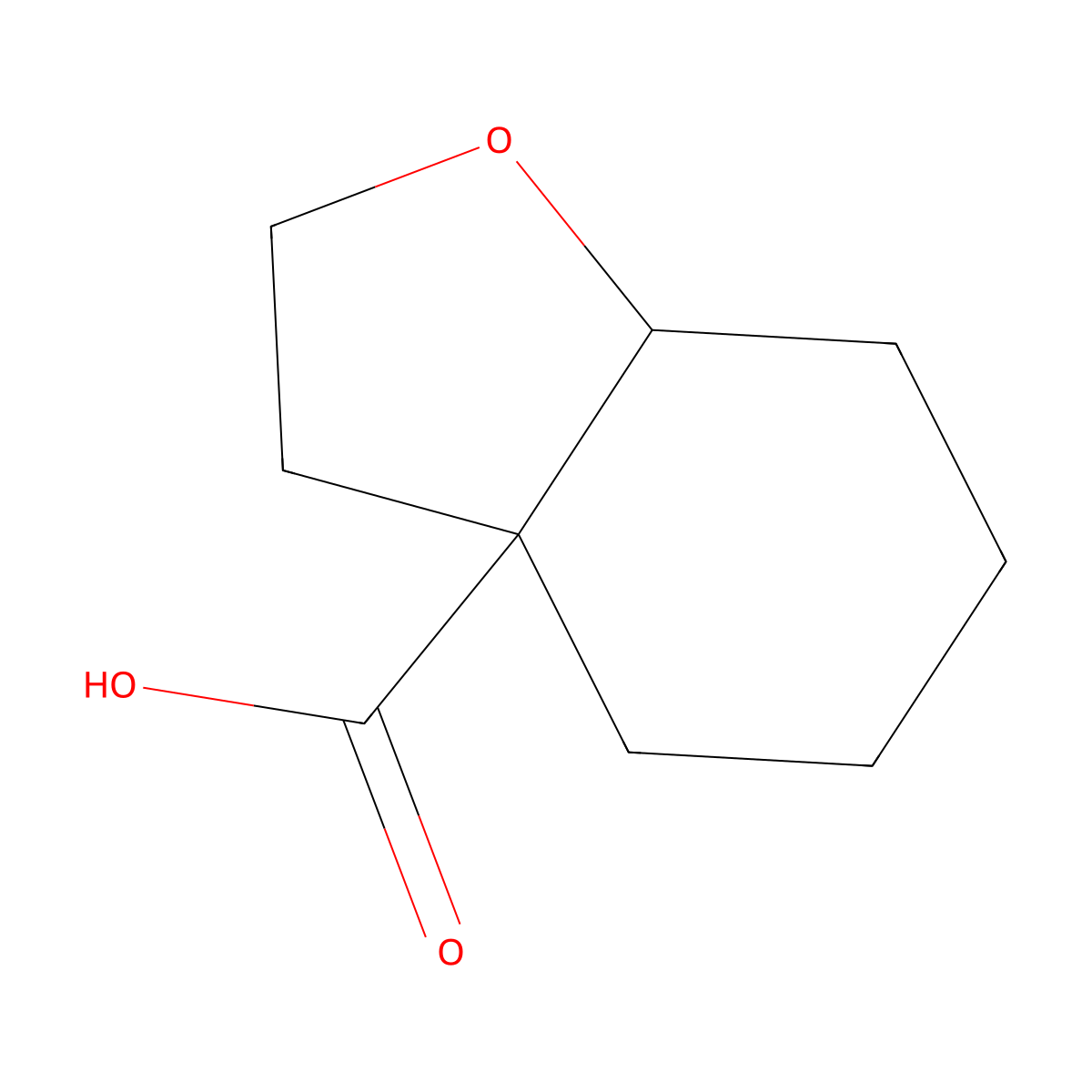 Octahydro-1-benzofuran-3a-carboxylic acid molecular structure, CAS 1513233-00-5