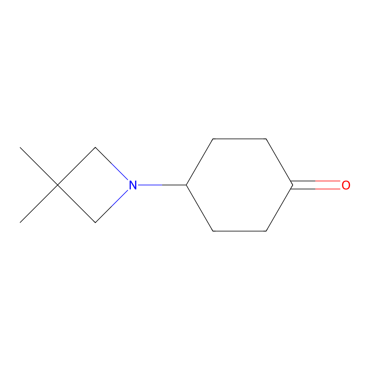 4-(3,3-Dimethylazetidin-1-yl)cyclohexan-1-one molecular structure, CAS 1513233-06-1