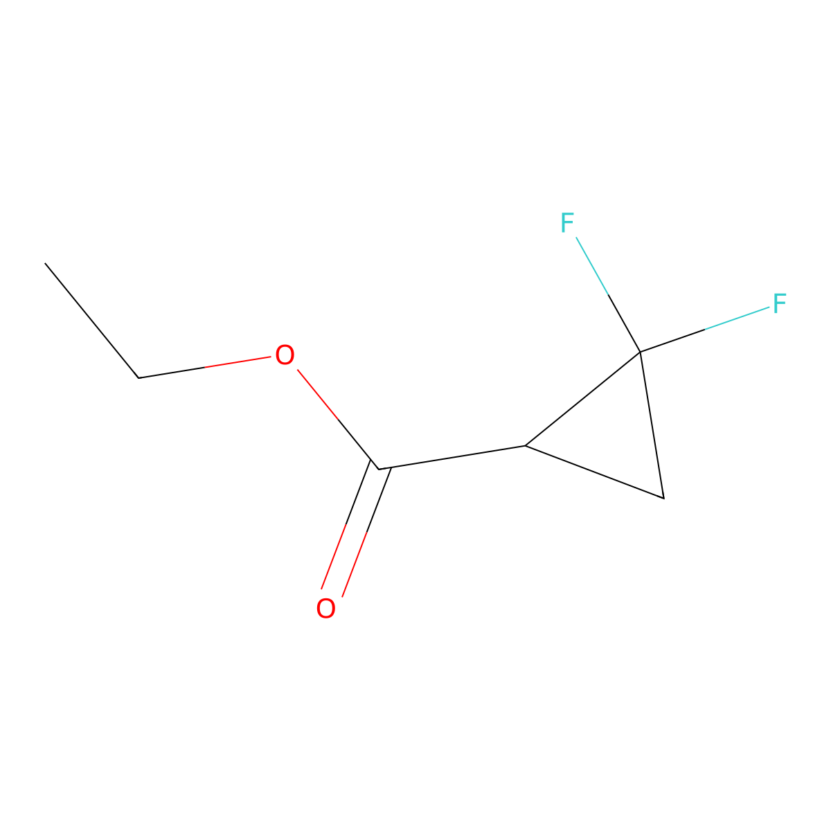 Ethyl 2,2-difluorocyclopropane-1-carboxylate molecular structure, CAS 151324-64-0