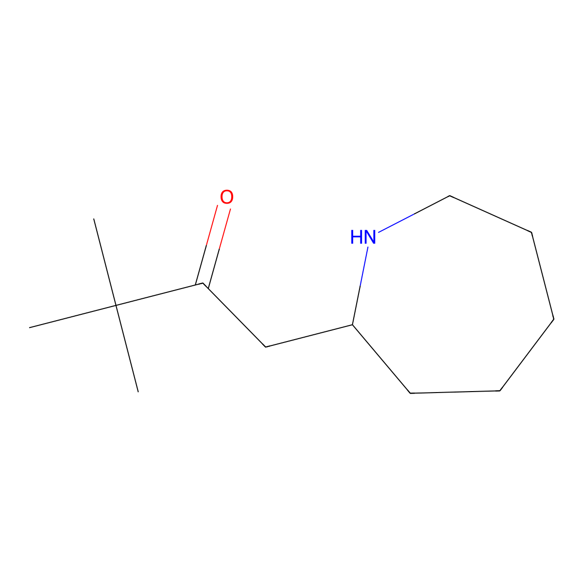 1-(Azepan-2-yl)-3,3-dimethylbutan-2-one molecular structure, CAS 1513245-63-0