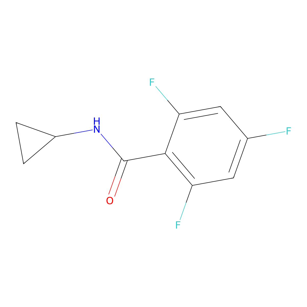 N-cyclopropyl-2,4,6-trifluorobenzamide molecular structure, CAS 1513248-06-0