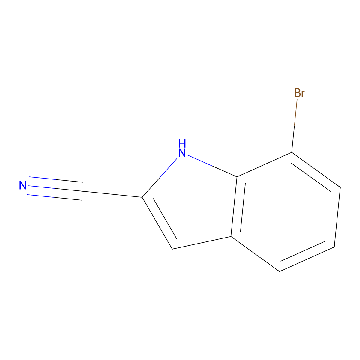 7-Bromo-1H-indole-2-carbonitrile molecular structure, CAS 1513252-53-3