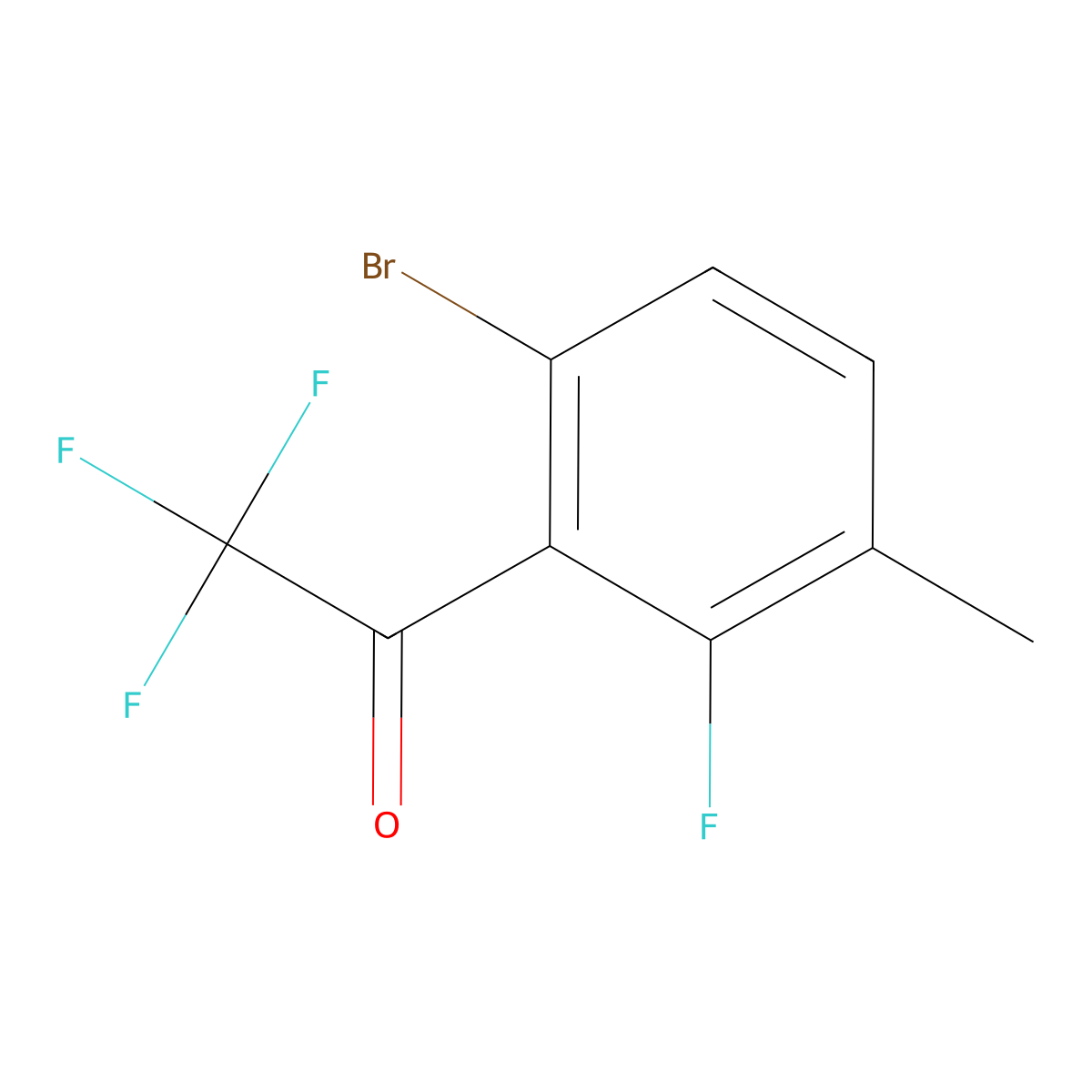 1-(6-Bromo-2-fluoro-3-methylphenyl)-2,2,2-trifluoroethanone molecular structure, CAS 1513252-93-1