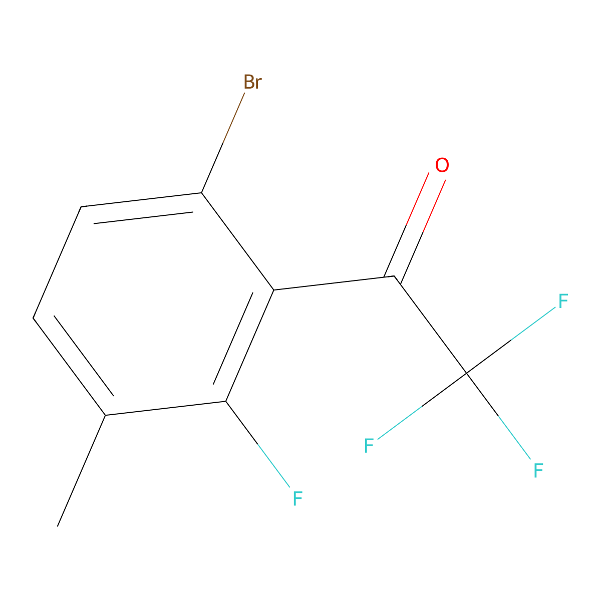 1-(6-Bromo-2-fluoro-3-methylphenyl)-2,2,2-trifluoroethanone molecular structure, CAS 1513252-93-1
