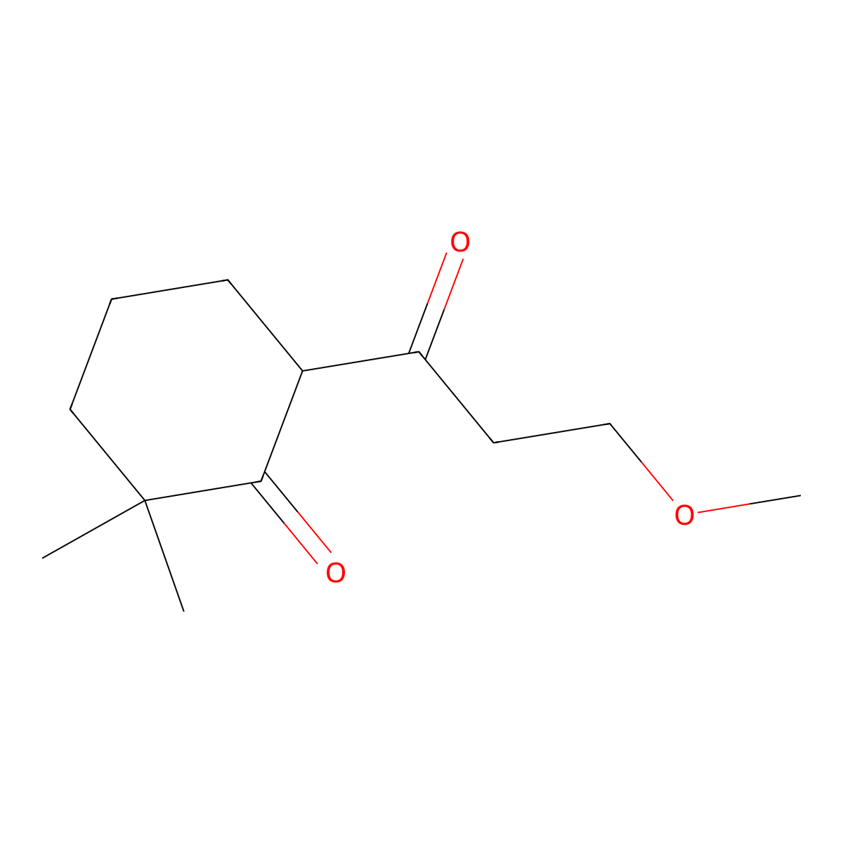 6-(3-Methoxypropanoyl)-2,2-dimethylcyclohexan-1-one molecular structure, CAS 1513253-70-7
