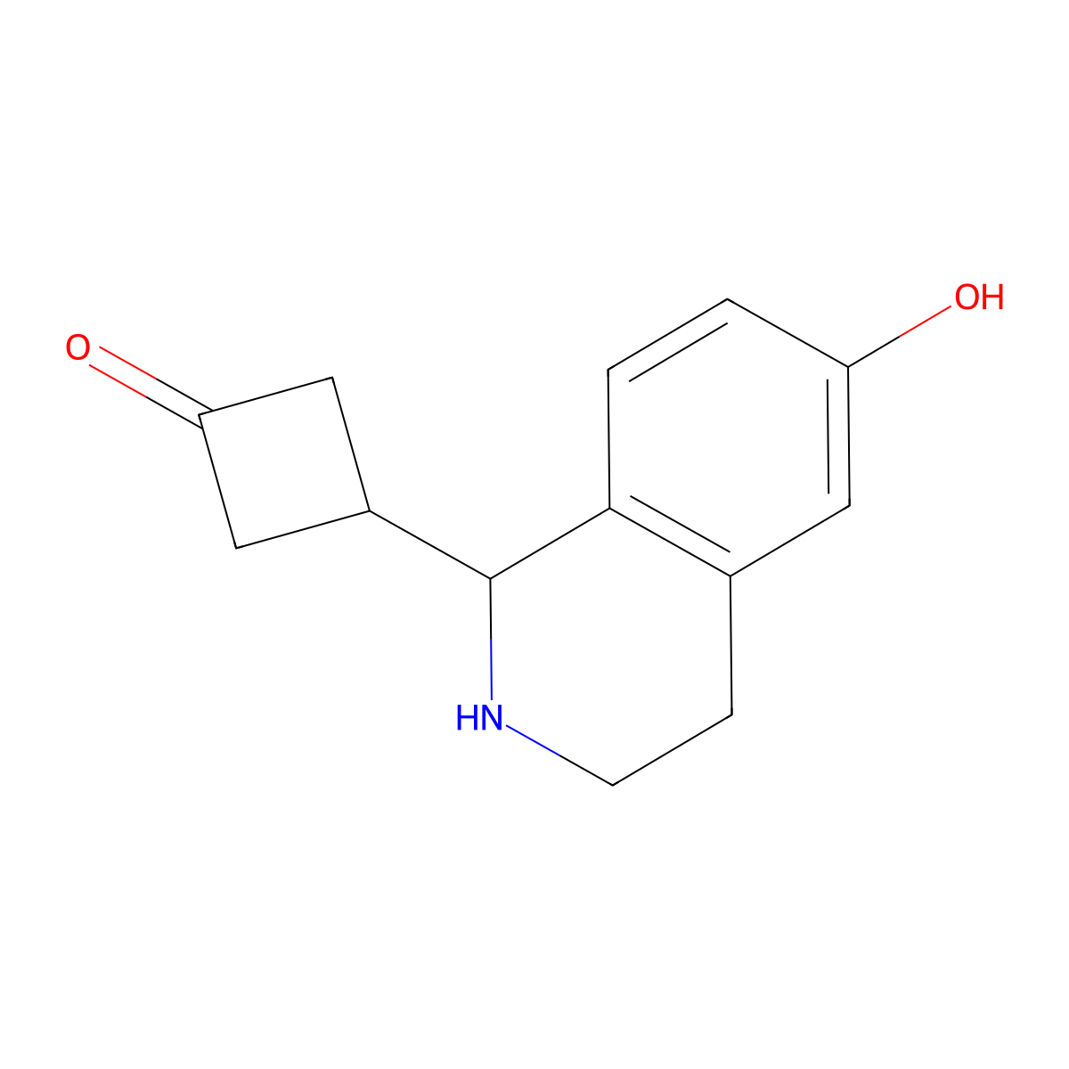 3-(6-Hydroxy-1,2,3,4-tetrahydroisoquinolin-1-yl)cyclobutan-1-one molecular structure, CAS 1513261-18-1
