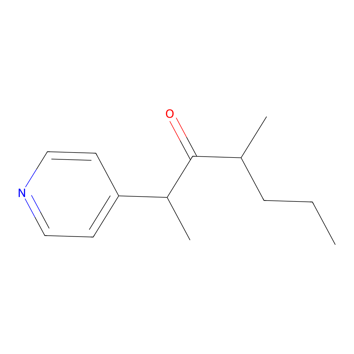 4-Methyl-2-(pyridin-4-yl)heptan-3-one molecular structure, CAS 1513267-39-4