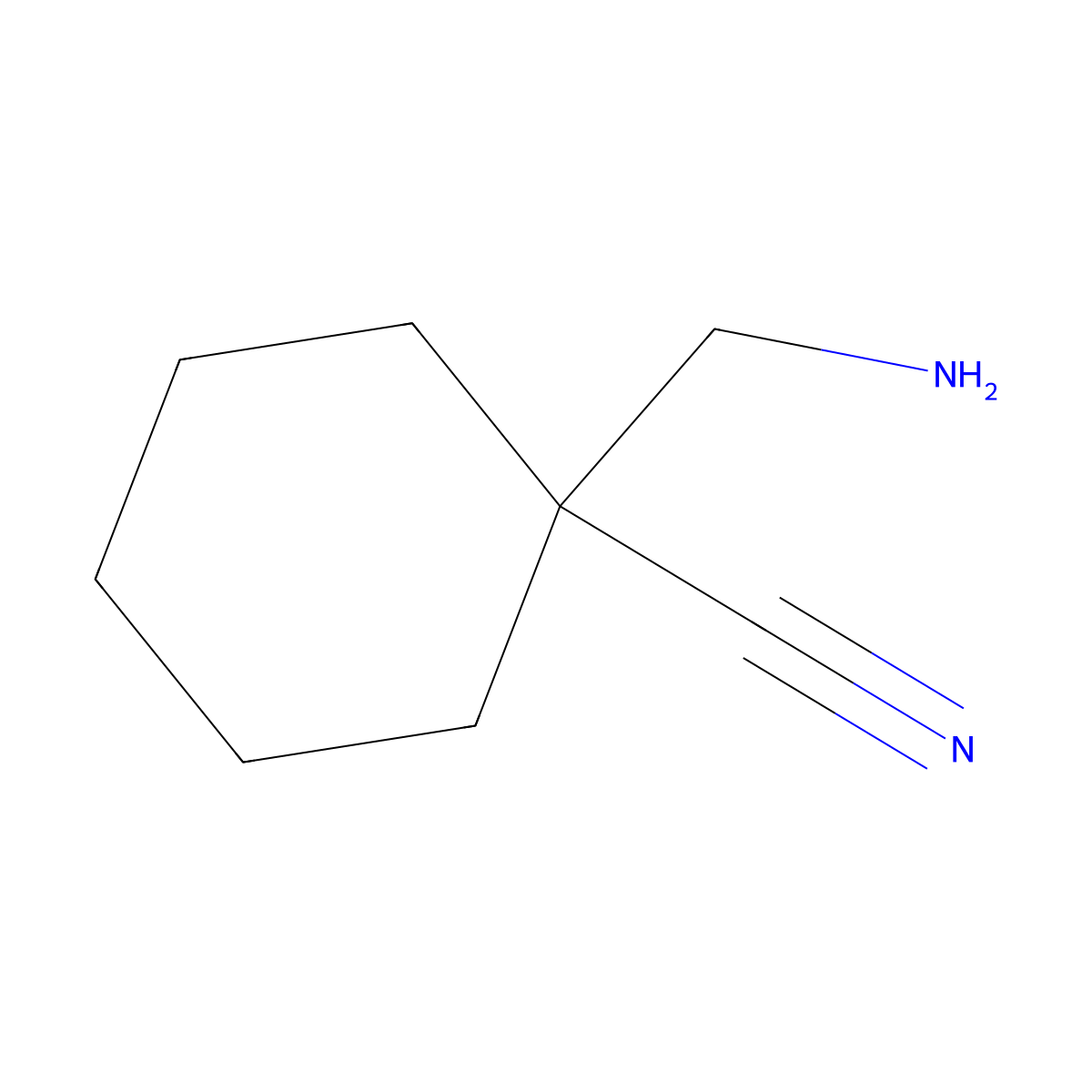 1-(Aminomethyl)cyclohexane-1-carbonitrile molecular structure, CAS 1513267-68-9