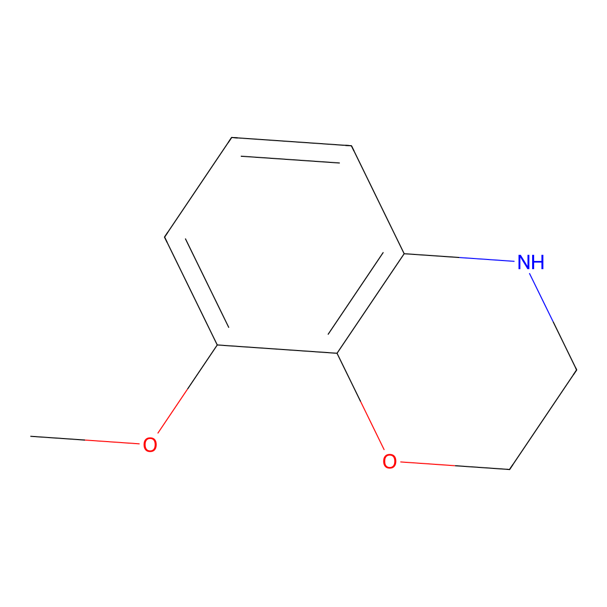 8-Methoxy-3,4-dihydro-2H-benzo[b][1,4]oxazine molecular structure, CAS 151328-20-0