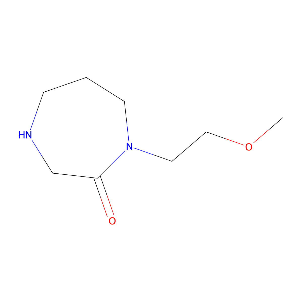 1-(2-Methoxyethyl)-1,4-diazepan-2-one molecular structure, CAS 1513297-05-6