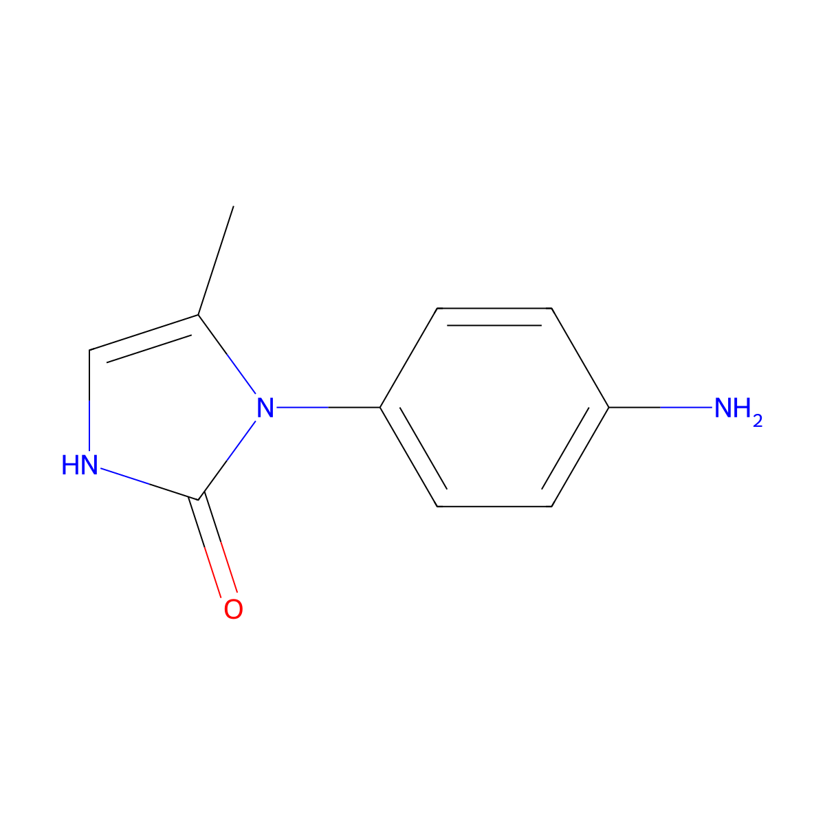 1-(4-Aminophenyl)-5-methyl-2,3-dihydro-1H-imidazol-2-one molecular structure, CAS 1513302-12-9