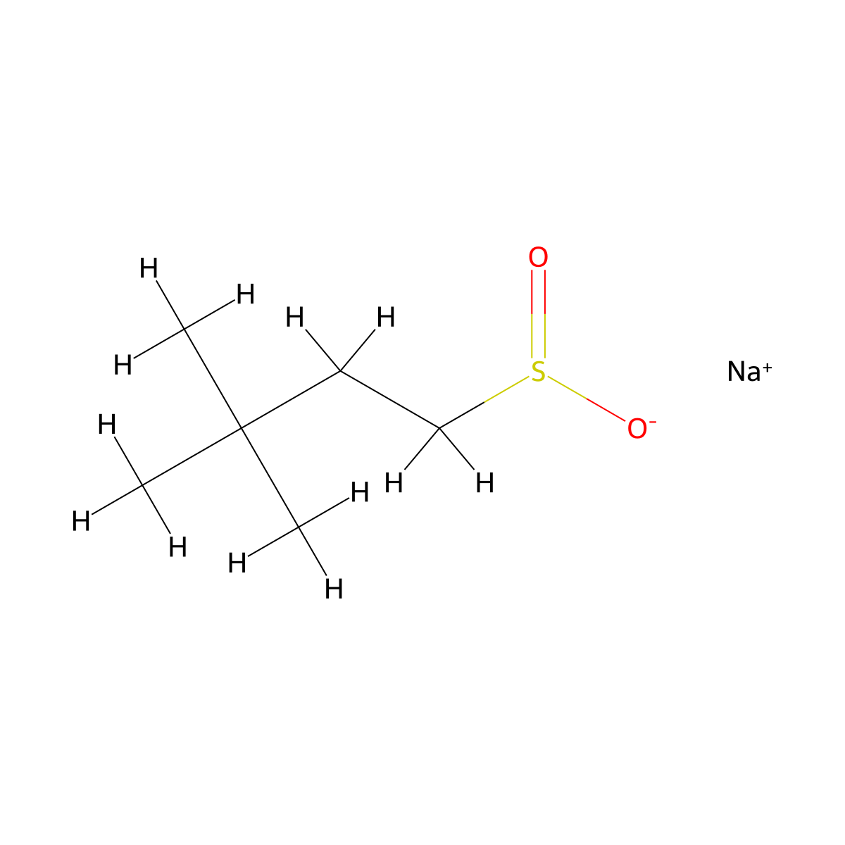 Sodium 3,3-dimethylbutane-1-sulfinate molecular structure, CAS 1513308-48-9
