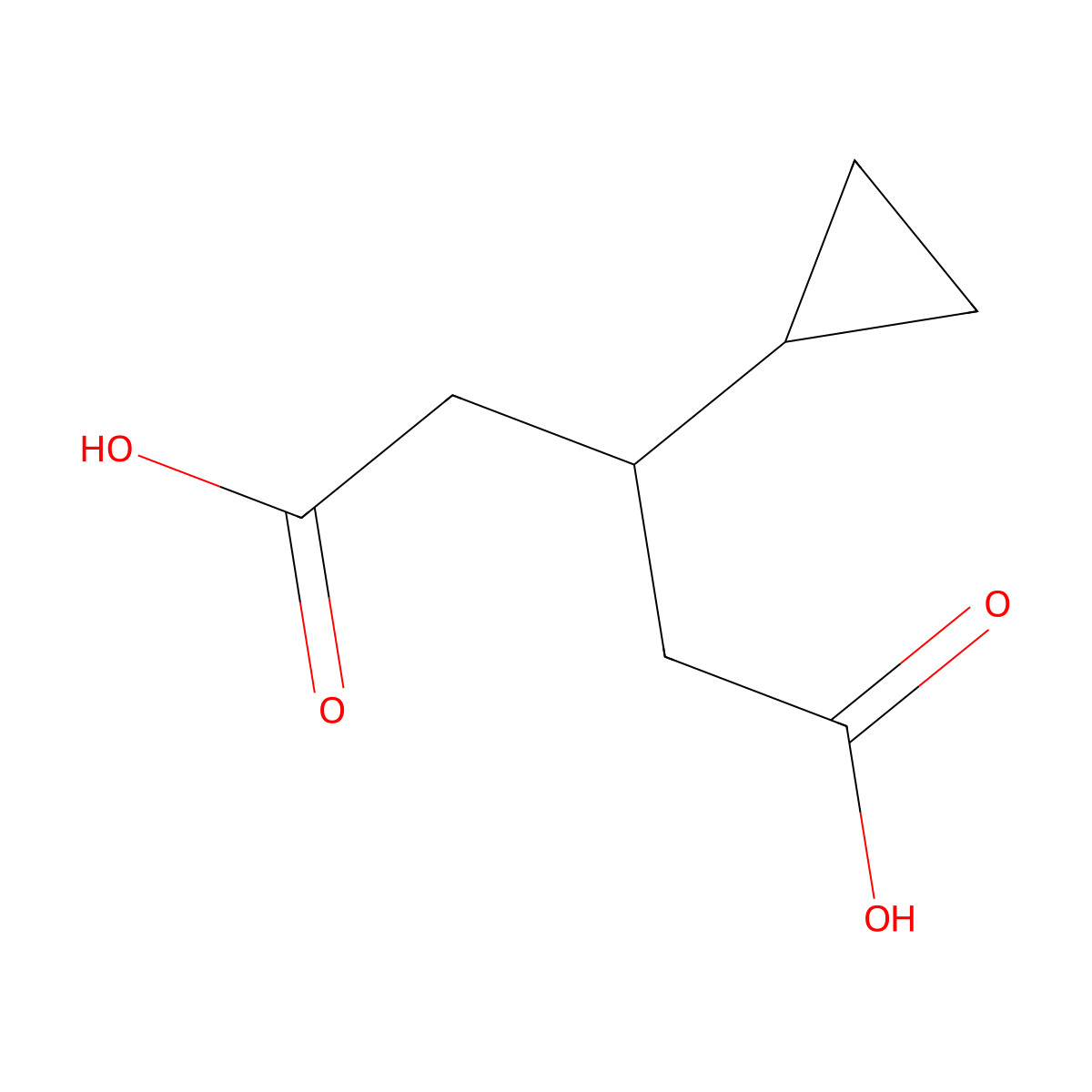 3-Cyclopropylpentanedioic acid molecular structure, CAS 151331-06-5