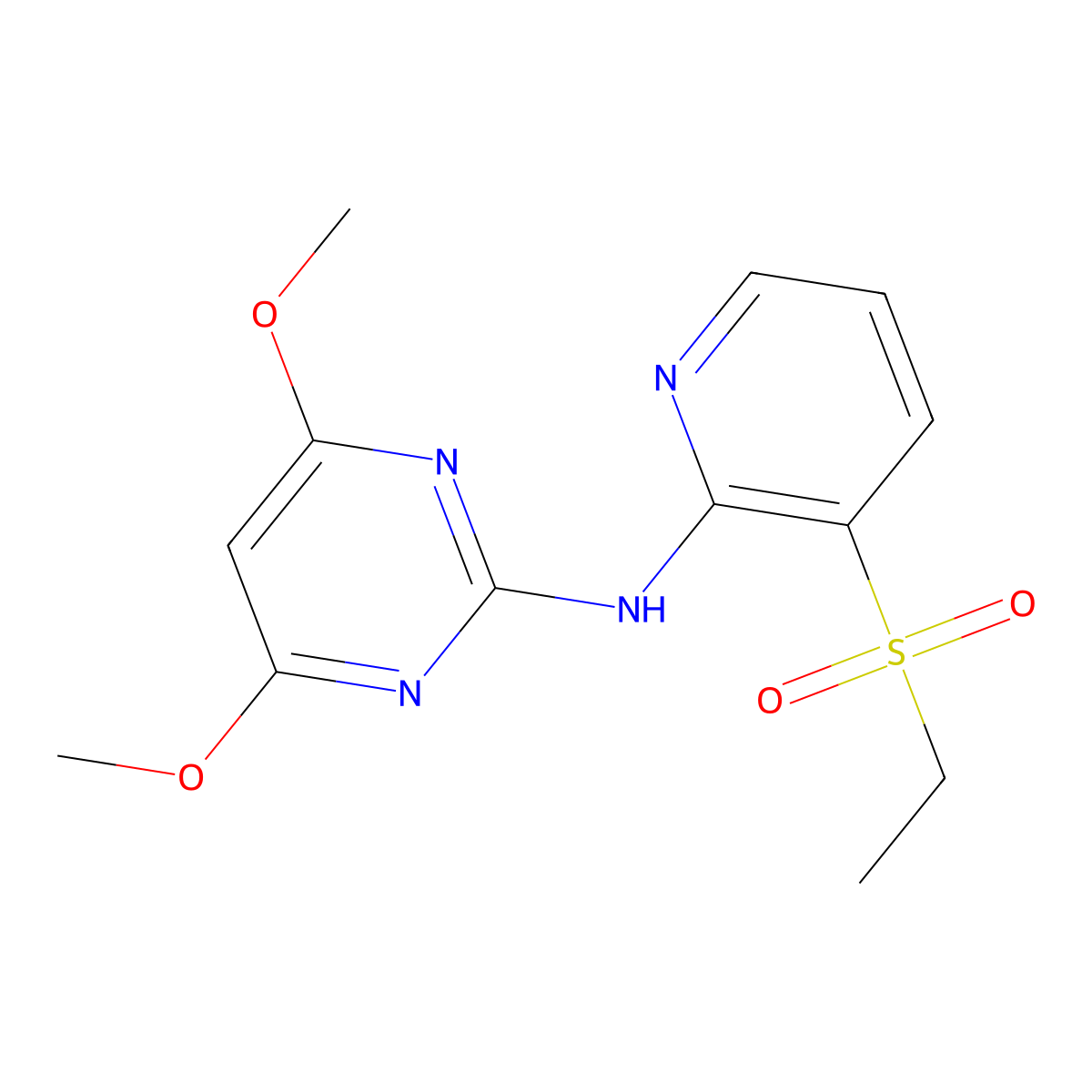 N-(3-(Ethylsulfonyl)-2-pyridinyl)-4,6-dimethoxy-2-pyrimidinamine molecular structure, CAS 151331-80-5
