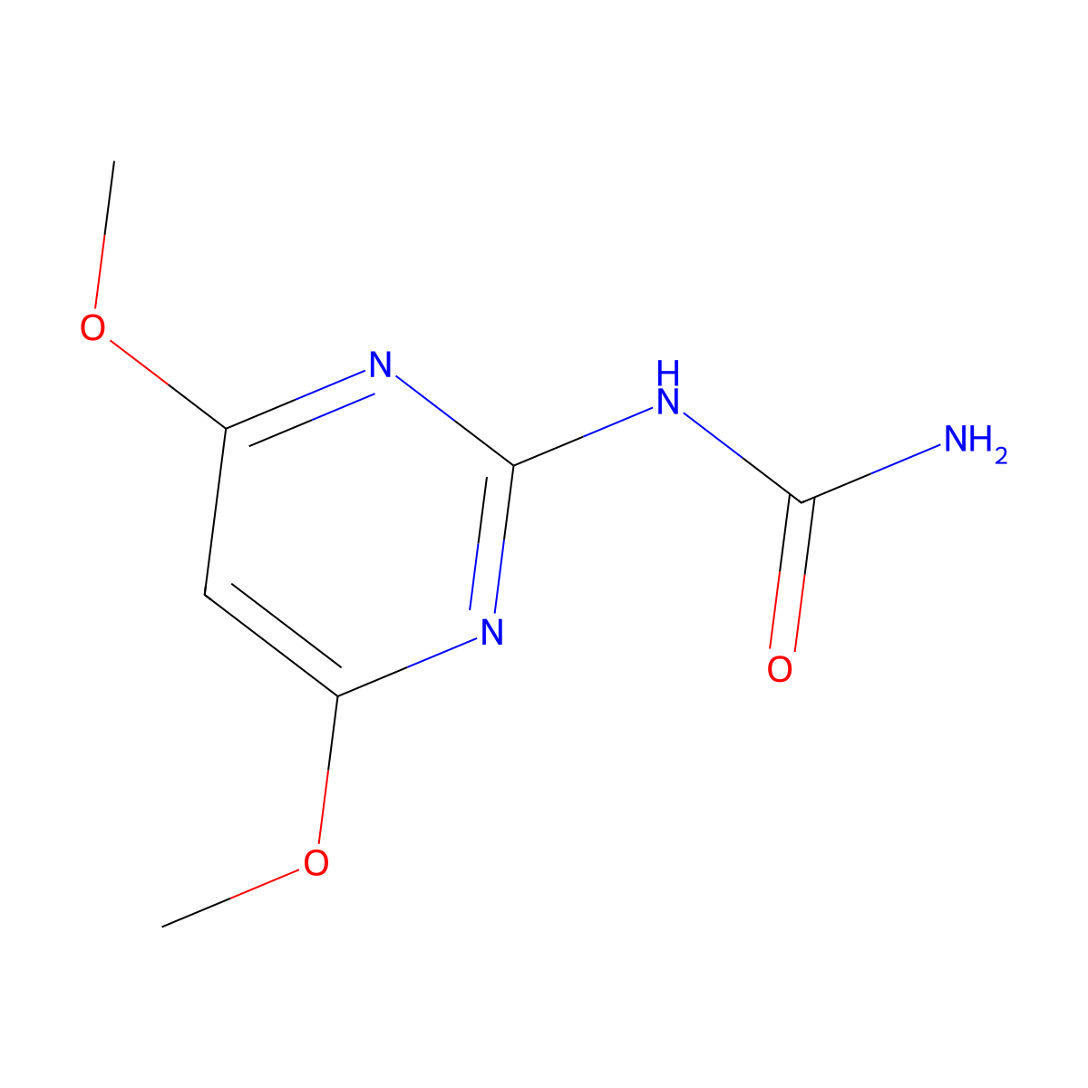 4,6-Dimethoxy-2-pyrimidinyl urea molecular structure, CAS 151331-81-6