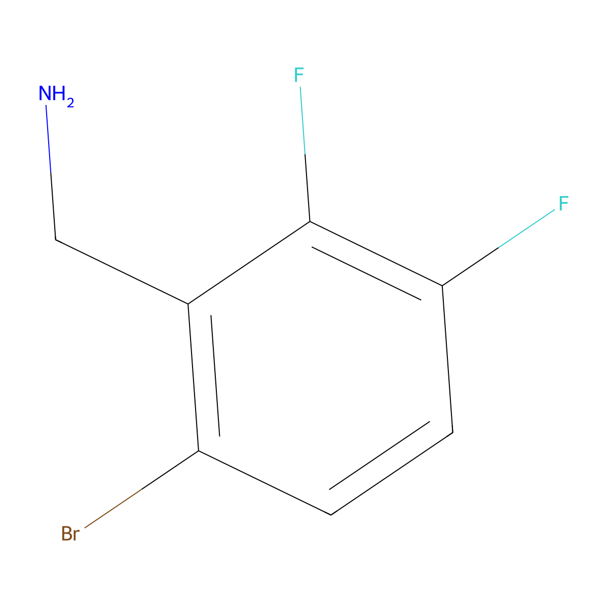 6-Bromo-2,3-difluorobenzylamine molecular structure, CAS 1513330-68-1