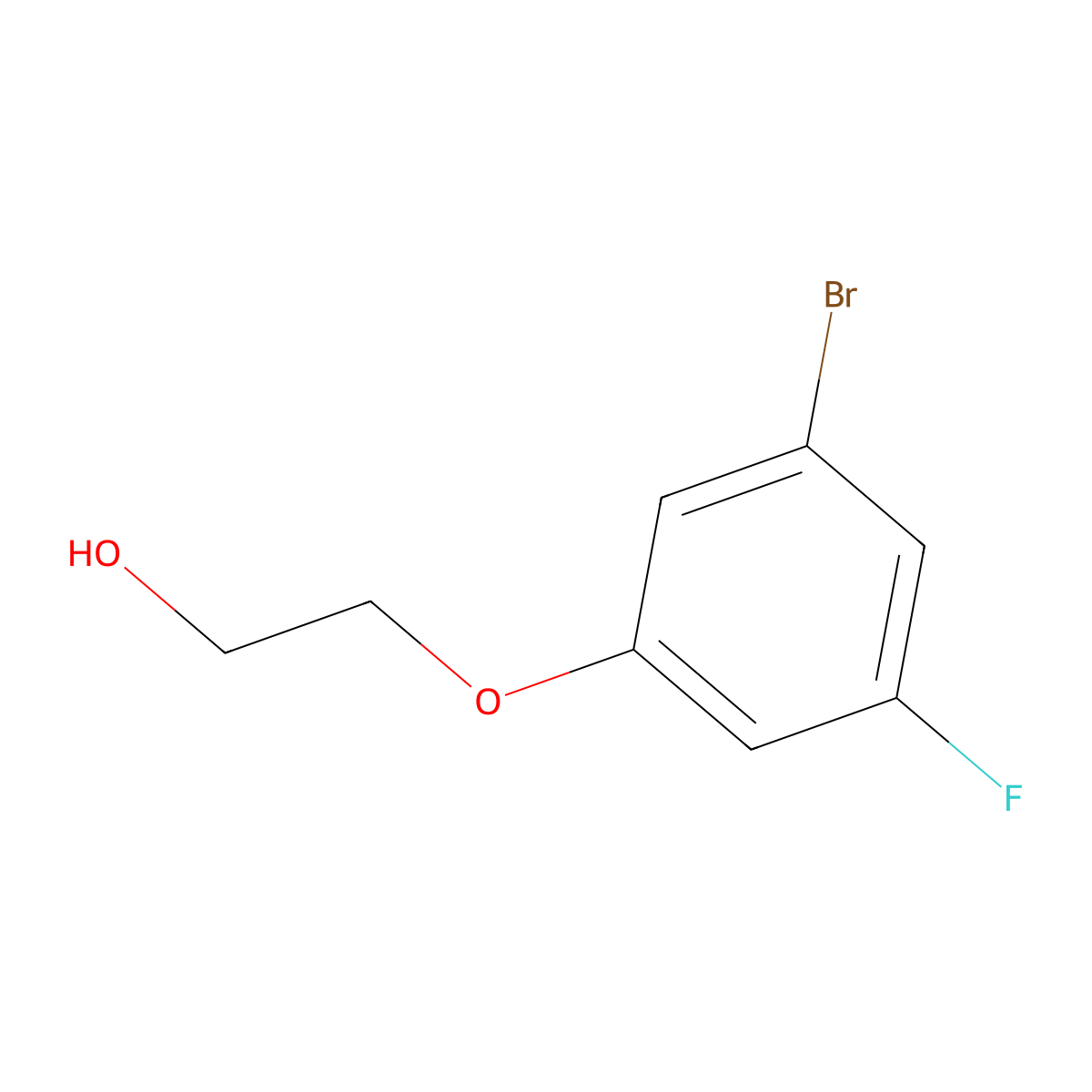 2-(3-Bromo-5-fluorophenoxy)ethanol molecular structure, CAS 1513333-06-6