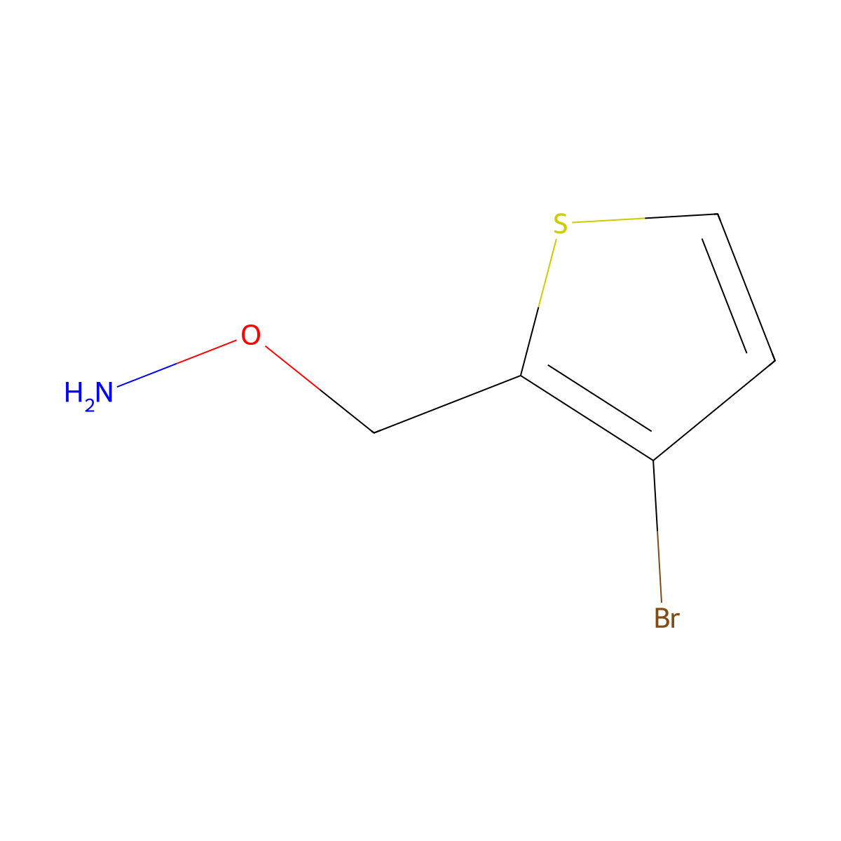 O-[(3-bromothiophen-2-yl)methyl]hydroxylamine molecular structure, CAS 1513335-34-6