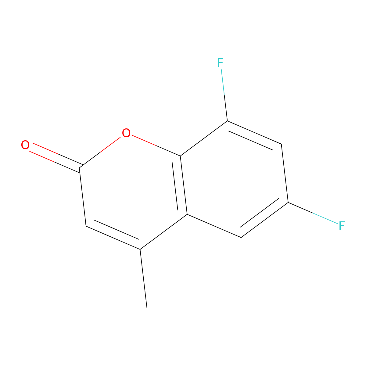 6,8-difluoro-4-methyl-2H-chromen-2-one molecular structure, CAS 1513352-29-8