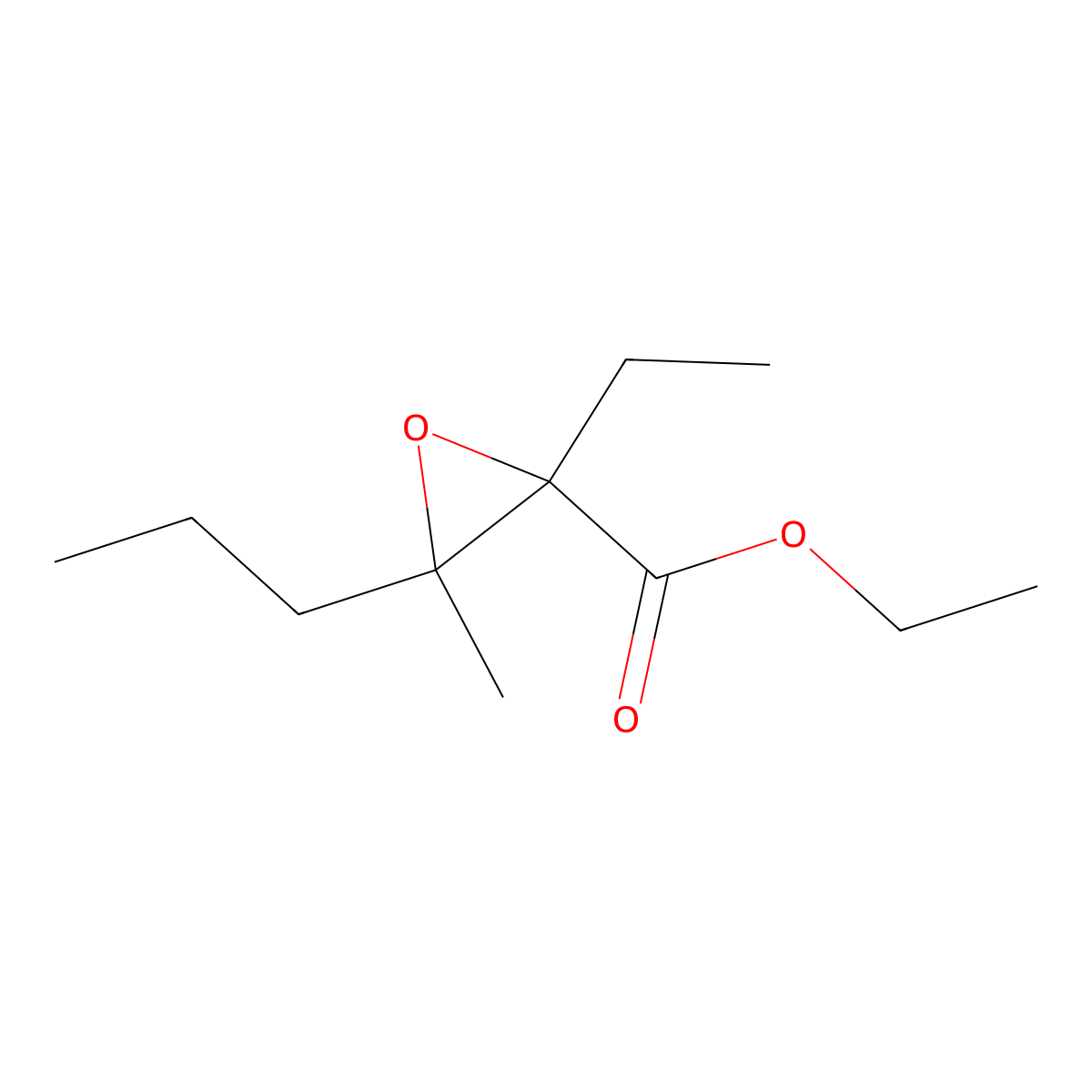 Ethyl 2-ethyl-3-methyl-3-propyloxirane-2-carboxylate molecular structure, CAS 1513364-05-0