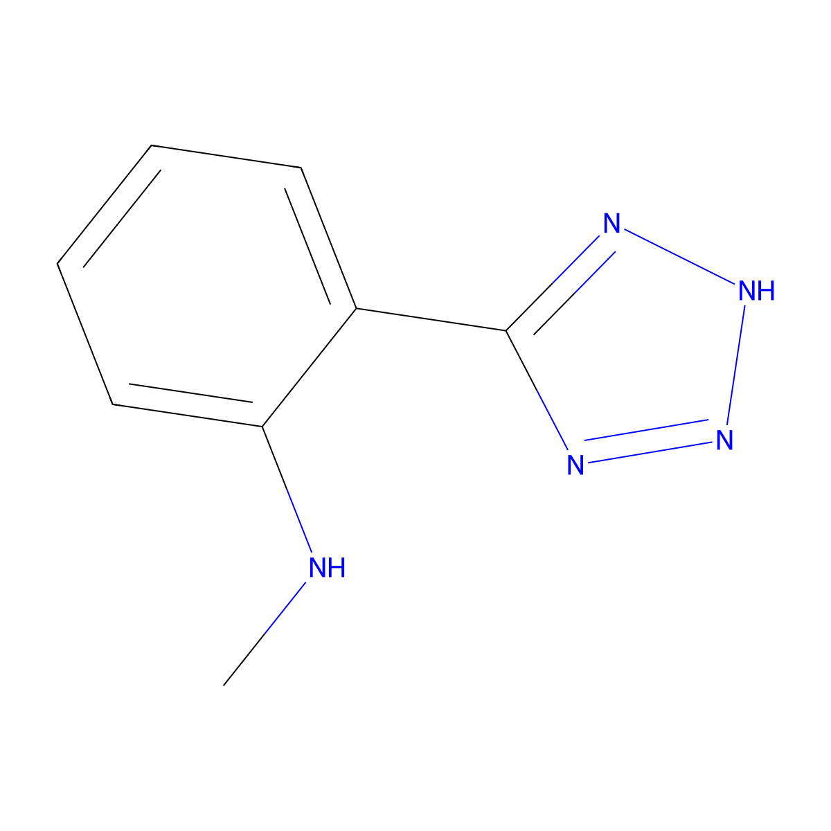N-methyl-2-(1H-1,2,3,4-tetrazol-5-yl)aniline molecular structure, CAS 1513374-36-1