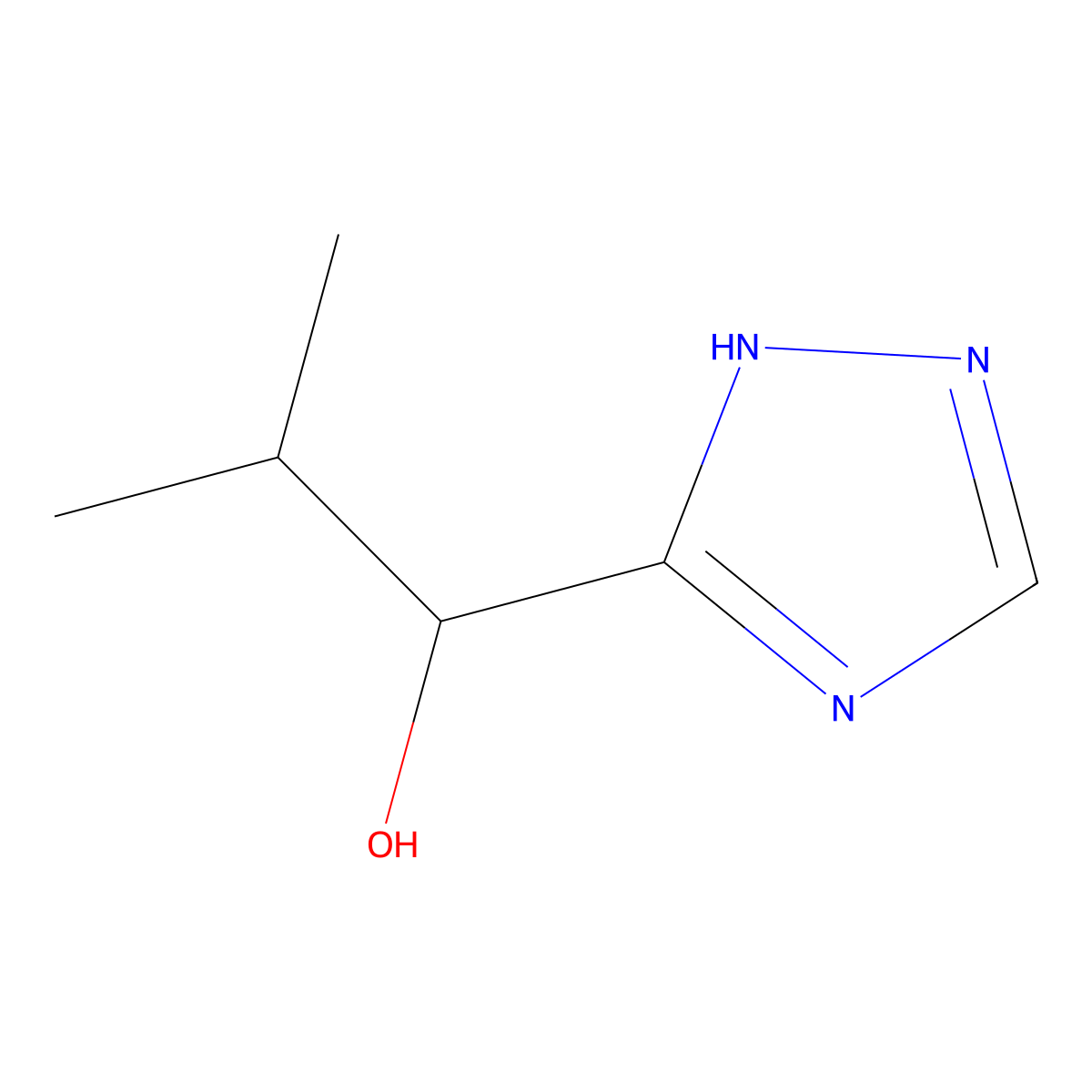 2-Methyl-1-(4H-1,2,4-triazol-3-YL)propan-1-OL molecular structure, CAS 1513393-37-7