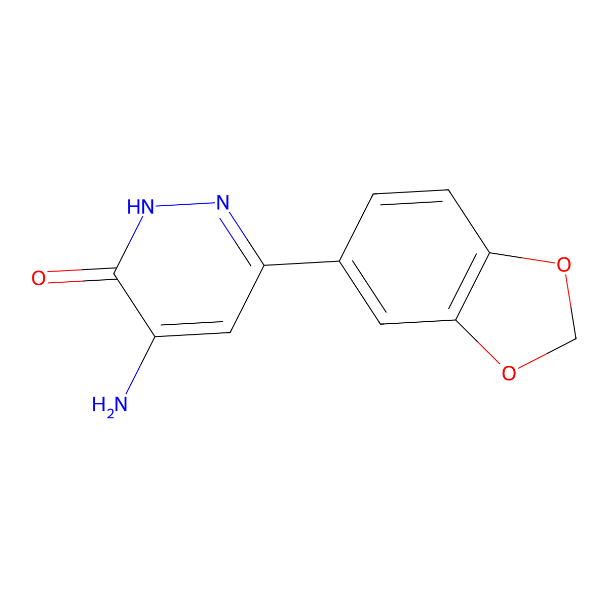 4-amino-6-(2H-1,3-benzodioxol-5-yl)pyridazin-3-ol molecular structure, CAS 1513402-22-6