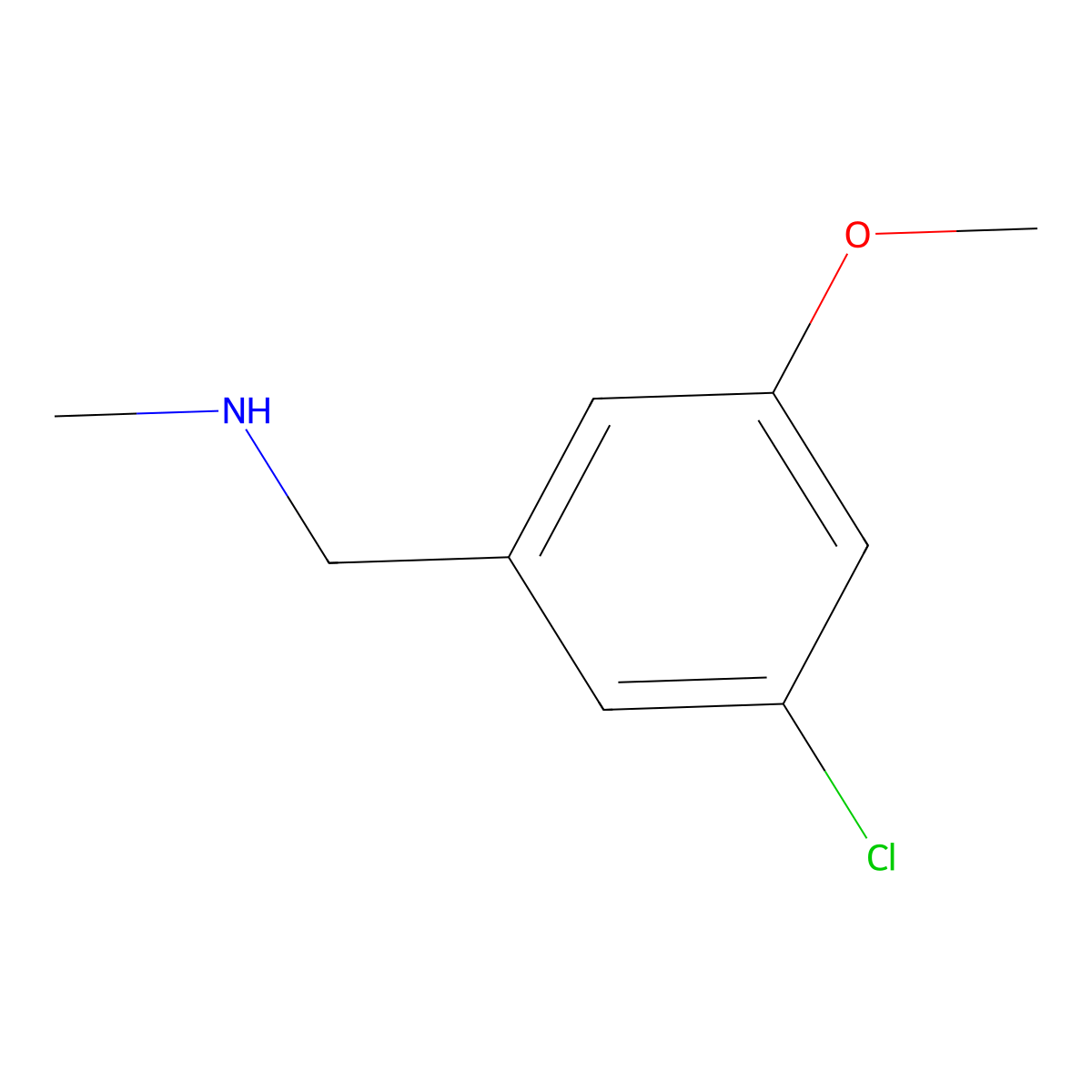 [(3-Chloro-5-methoxyphenyl)methyl](methyl)amine molecular structure, CAS 1513403-58-1