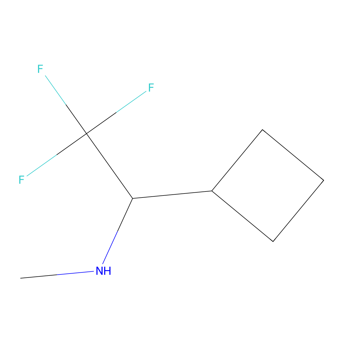 (1-Cyclobutyl-2,2,2-trifluoroethyl)(methyl)amine molecular structure, CAS 1513411-07-8