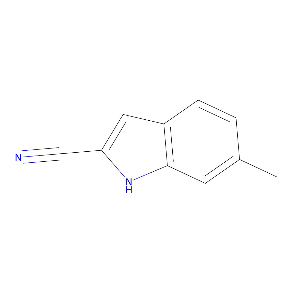 6-Methyl-1H-indole-2-carbonitrile molecular structure, CAS 1513412-80-0