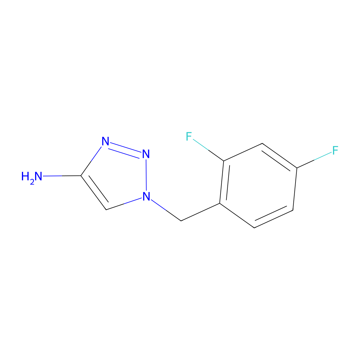 1-(2,4-Difluorobenzyl)-1h-1,2,3-triazol-4-amine molecular structure, CAS 1513438-62-4
