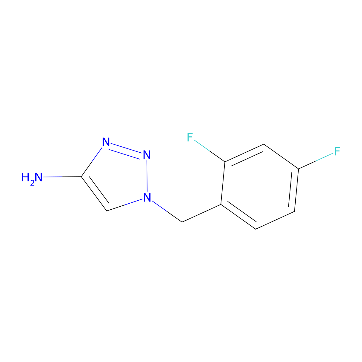 1-(2,4-Difluorobenzyl)-1h-1,2,3-triazol-4-amine molecular structure, CAS 1513438-62-4