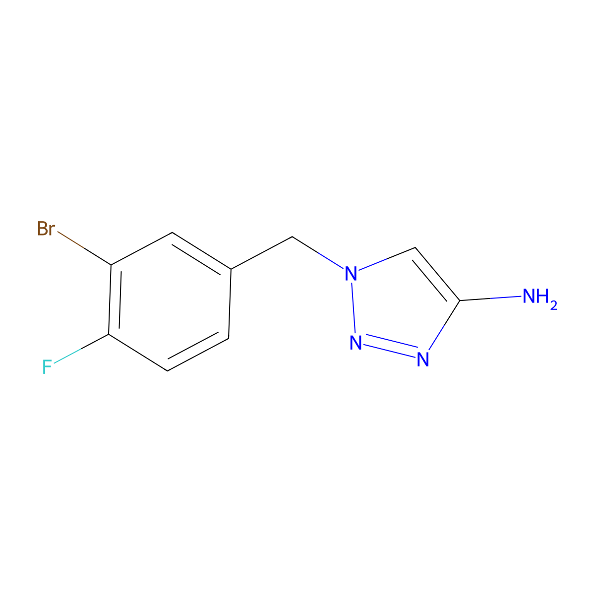 1-(3-Bromo-4-fluorobenzyl)-1h-1,2,3-triazol-4-amine molecular structure, CAS 1513439-80-9