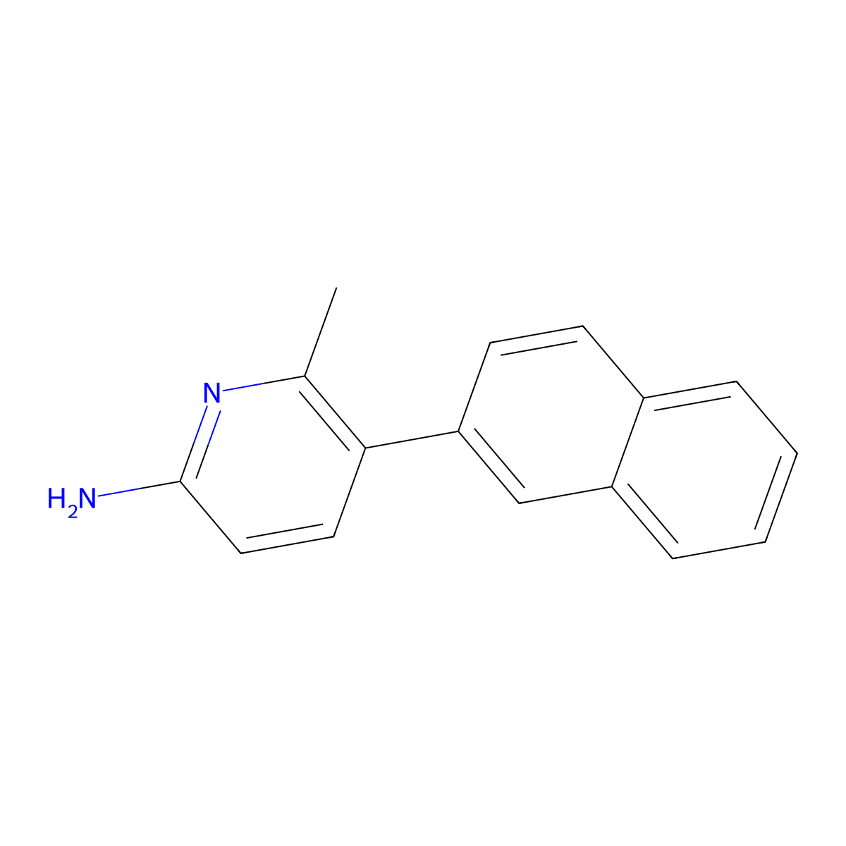 6-Methyl-5-(2-naphthalenyl)-2-pyridinamine molecular structure, CAS 1513451-45-0