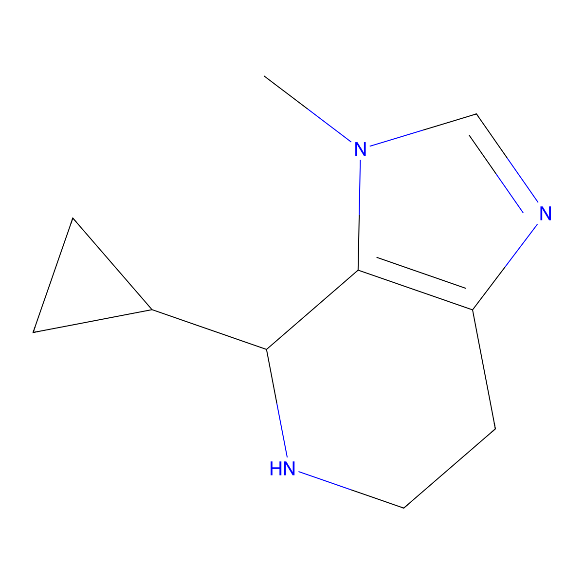 4-Cyclopropyl-3-methyl-3H,4H,5H,6H,7H-imidazo[4,5-C]pyridine molecular structure, CAS 1513467-46-3