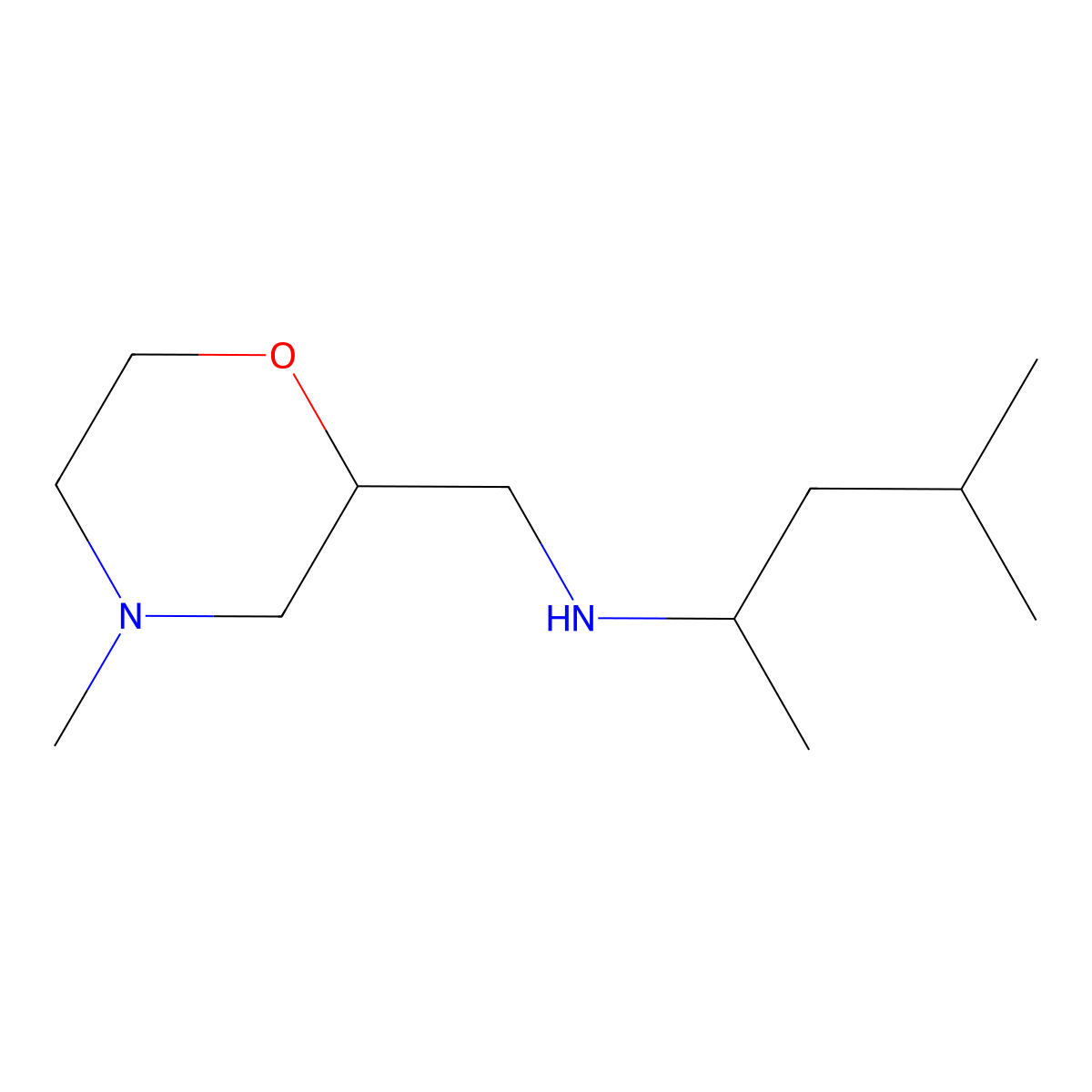 [(4-Methylmorpholin-2-yl)methyl](4-methylpentan-2-yl)amine molecular structure, CAS 1513469-13-0