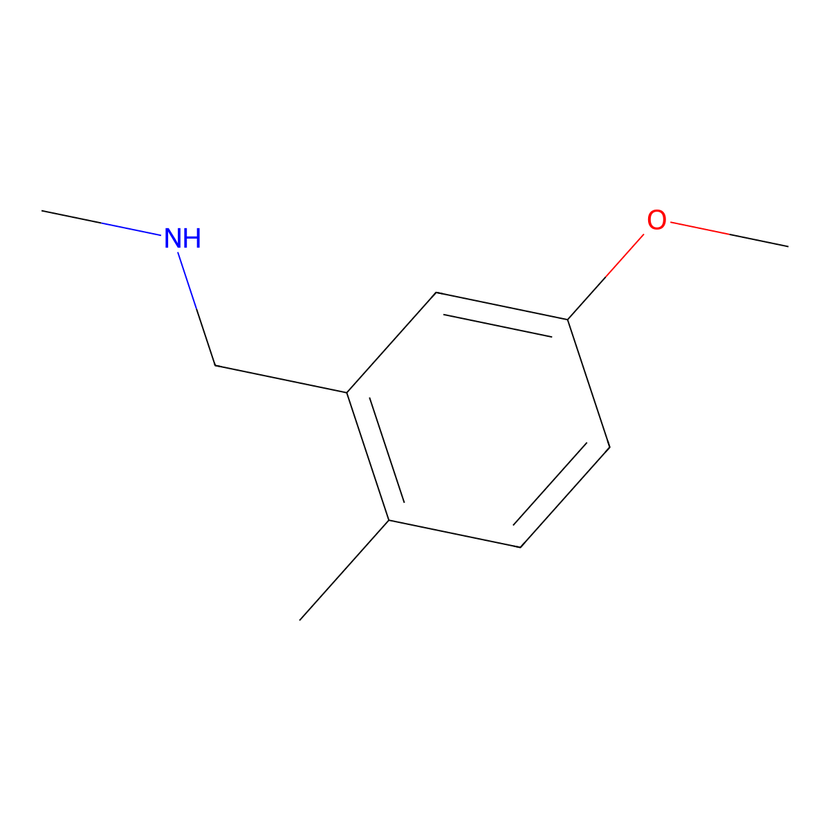 [(5-Methoxy-2-methylphenyl)methyl](methyl)amine molecular structure, CAS 1513470-18-2