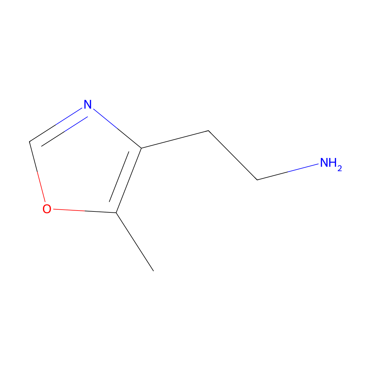 2-(5-Methyl-1,3-oxazol-4-yl)ethan-1-amine molecular structure, CAS 1513471-64-1