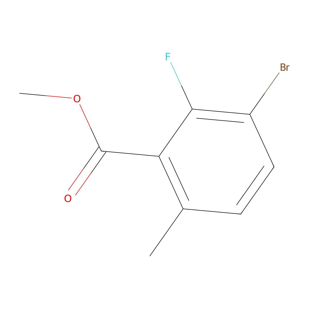 Methyl 3-bromo-2-fluoro-6-methylbenzoate molecular structure, CAS 1513482-95-5