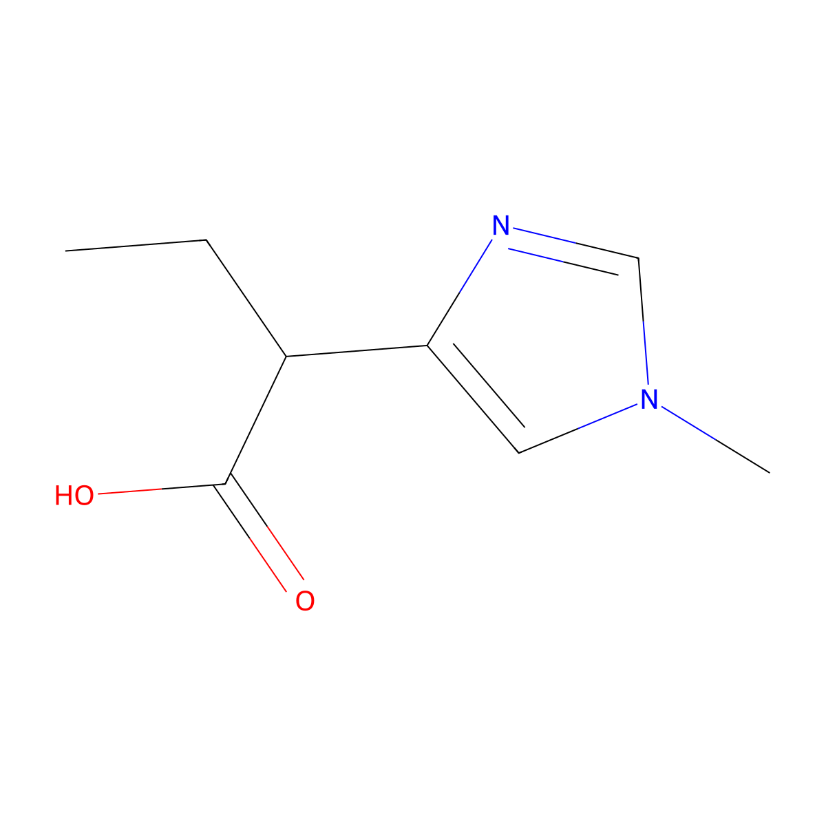 2-(1-Methyl-1H-imidazol-4-yl)butanoic acid molecular structure, CAS 1513488-93-1